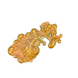 Antique 1900s French Flowers Swirls Pendant Finial Architectural Detail